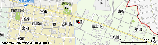 愛知県一宮市瀬部（川垂）周辺の地図