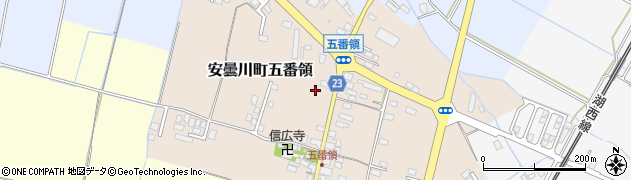 滋賀県高島市安曇川町五番領164周辺の地図