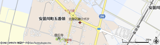 滋賀県高島市安曇川町五番領121周辺の地図