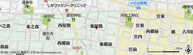 愛知県一宮市浅井町西海戸東屋敷44周辺の地図