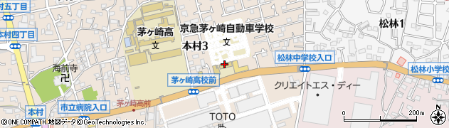 京急茅ケ崎自動車学校周辺の地図