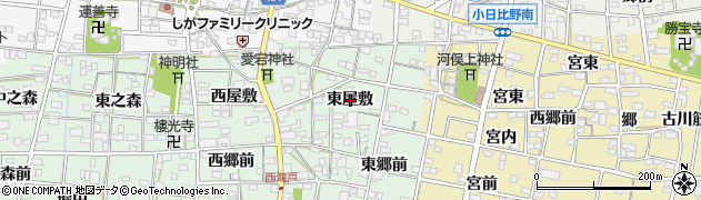 愛知県一宮市浅井町西海戸東屋敷周辺の地図
