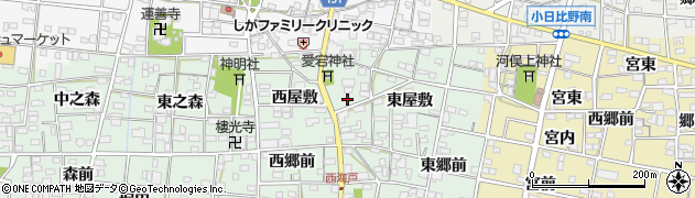 愛知県一宮市浅井町西海戸形人411周辺の地図