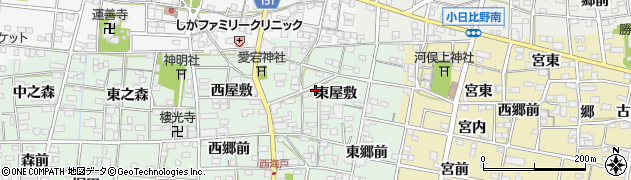 愛知県一宮市浅井町西海戸東屋敷39周辺の地図