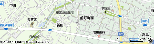 愛知県江南市前野町西58周辺の地図