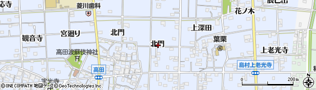 愛知県一宮市島村北門周辺の地図
