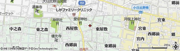 愛知県一宮市浅井町西海戸形人407周辺の地図