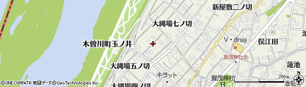 愛知県一宮市木曽川町玉ノ井（大縄場六ノ切）周辺の地図