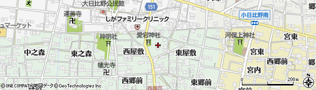 愛知県一宮市浅井町西海戸形人391周辺の地図