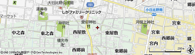 愛知県一宮市浅井町西海戸形人405周辺の地図