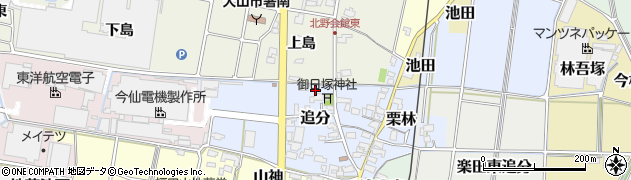 愛知県犬山市追分66周辺の地図