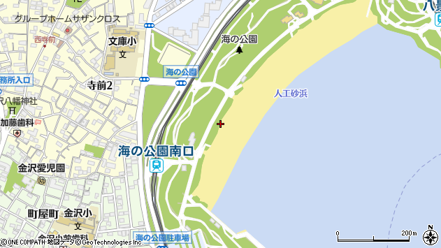 〒236-0013 神奈川県横浜市金沢区海の公園の地図