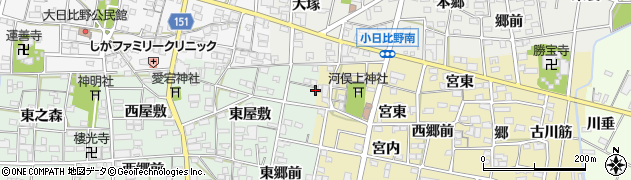 愛知県一宮市浅井町西海戸東屋敷28周辺の地図