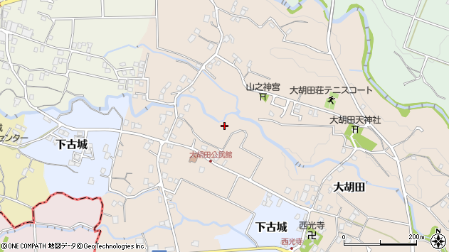 〒410-1317 静岡県駿東郡小山町大胡田の地図
