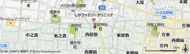 愛知県一宮市浅井町西海戸形人383周辺の地図