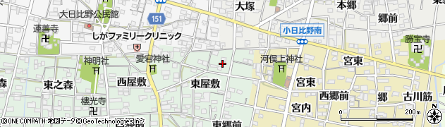 愛知県一宮市浅井町西海戸東屋敷14周辺の地図