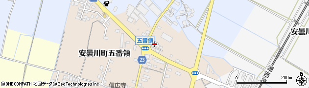 滋賀県高島市安曇川町五番領144周辺の地図