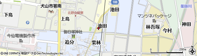 愛知県犬山市池田1周辺の地図