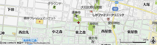 愛知県一宮市浅井町江森東之森38周辺の地図