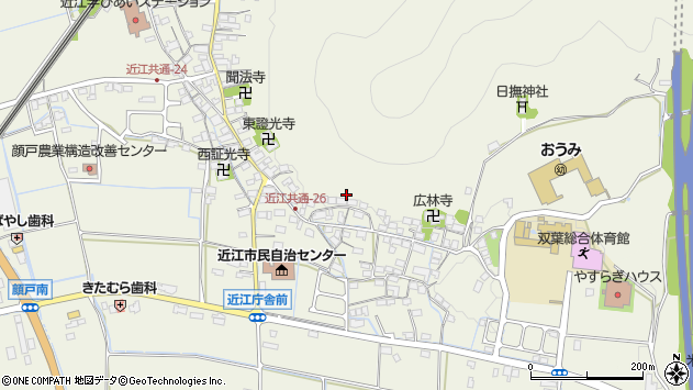 〒521-0072 滋賀県米原市顔戸の地図
