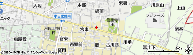 愛知県一宮市浅井町河端郷裏32周辺の地図