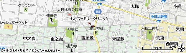 愛知県一宮市浅井町西海戸形人385周辺の地図