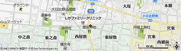 愛知県一宮市浅井町西海戸形人397周辺の地図