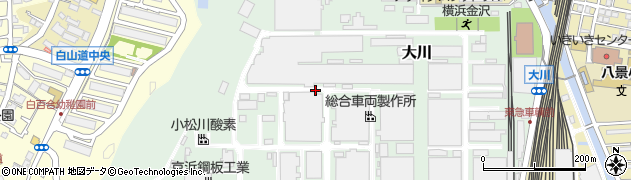 神奈川県横浜市金沢区大川周辺の地図