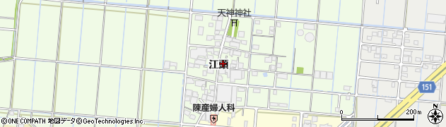 岐阜県羽島市小熊町江頭周辺の地図
