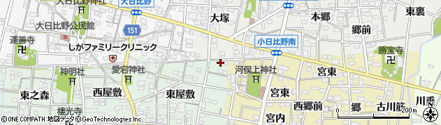 愛知県一宮市浅井町西海戸東屋敷8周辺の地図