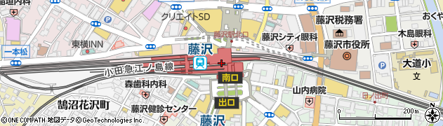 藤沢駅周辺の地図