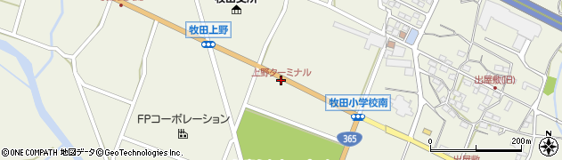 上野ターミナル周辺の地図