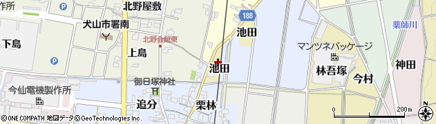 愛知県犬山市池田5周辺の地図