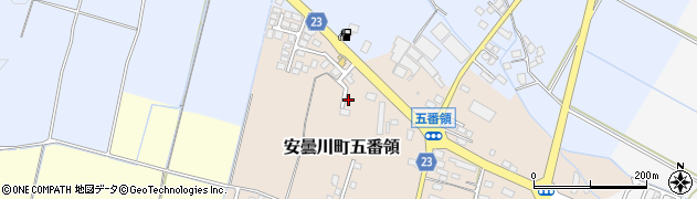滋賀県高島市安曇川町五番領176周辺の地図