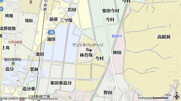 〒484-0875 愛知県犬山市林吾塚の地図
