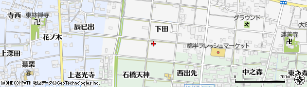 愛知県一宮市浅井町大日比野下田79周辺の地図