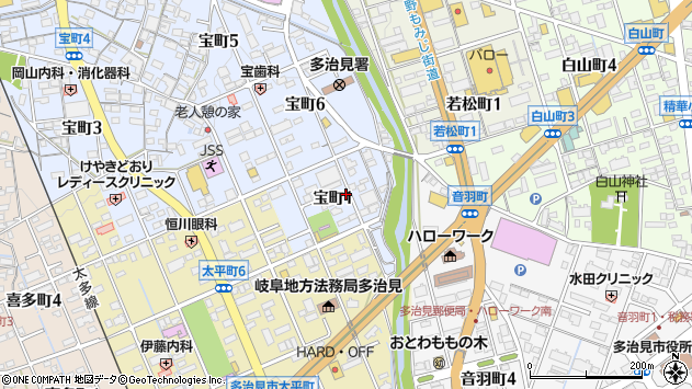 〒507-0054 岐阜県多治見市宝町の地図