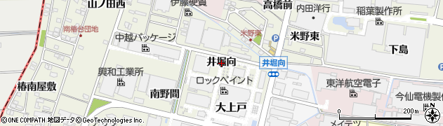 愛知県犬山市羽黒新田（井堀向）周辺の地図