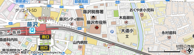 神奈川県藤沢市周辺の地図