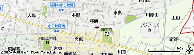 愛知県一宮市浅井町小日比野郷前21周辺の地図