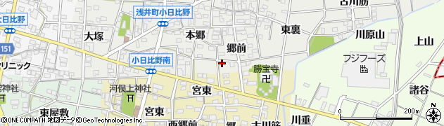 愛知県一宮市浅井町小日比野郷前27周辺の地図
