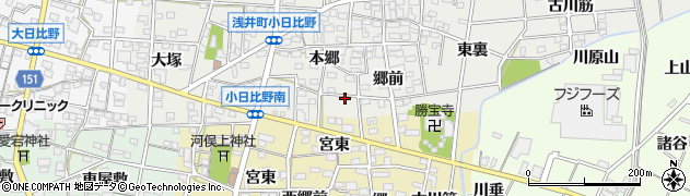 愛知県一宮市浅井町小日比野郷前30周辺の地図