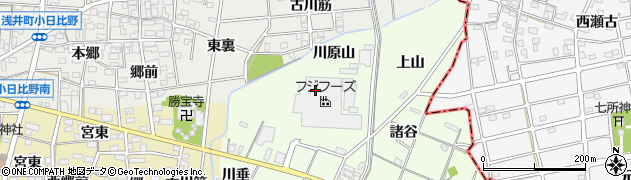 愛知県一宮市瀬部（川原山）周辺の地図