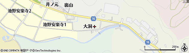愛知県犬山市大洞周辺の地図