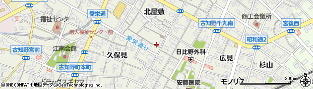 愛知県江南市古知野町北屋敷187周辺の地図