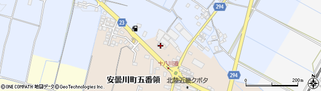 滋賀県高島市安曇川町五番領154周辺の地図