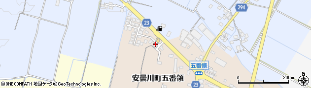 滋賀県高島市安曇川町五番領180周辺の地図