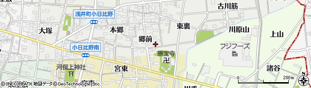 愛知県一宮市浅井町小日比野郷前16周辺の地図