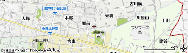 愛知県一宮市浅井町小日比野郷前17周辺の地図