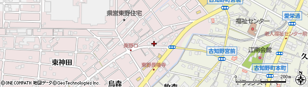 愛知県江南市東野町長幡寺63周辺の地図